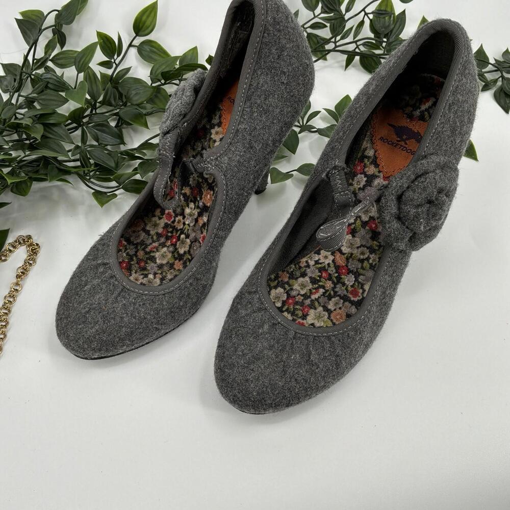 Rocketdog Gray Mary Jane Pumps Heels - Picture 2 of 5